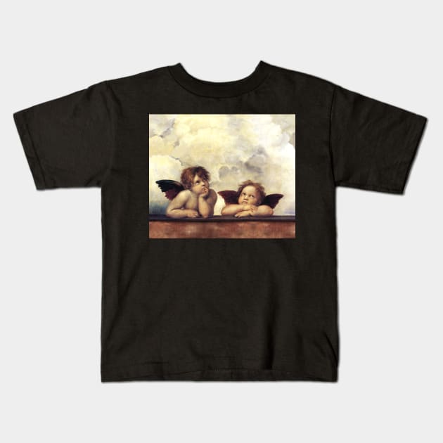 RENAISSANCE ANGELS Winged Cherubs by Raphael Kids T-Shirt by BulganLumini